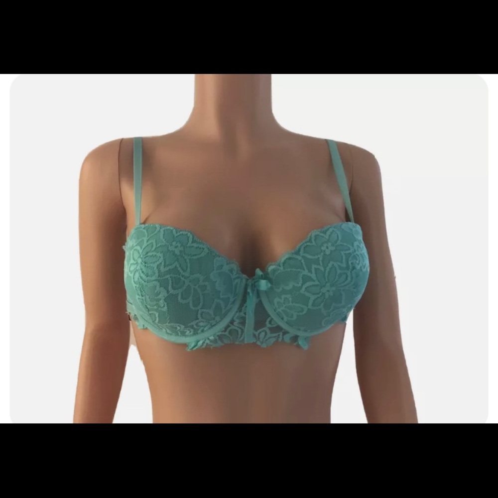 Sexy  Lace Underwire Push Up Padded Molded Cups Mermaid Bra Top Large Costume